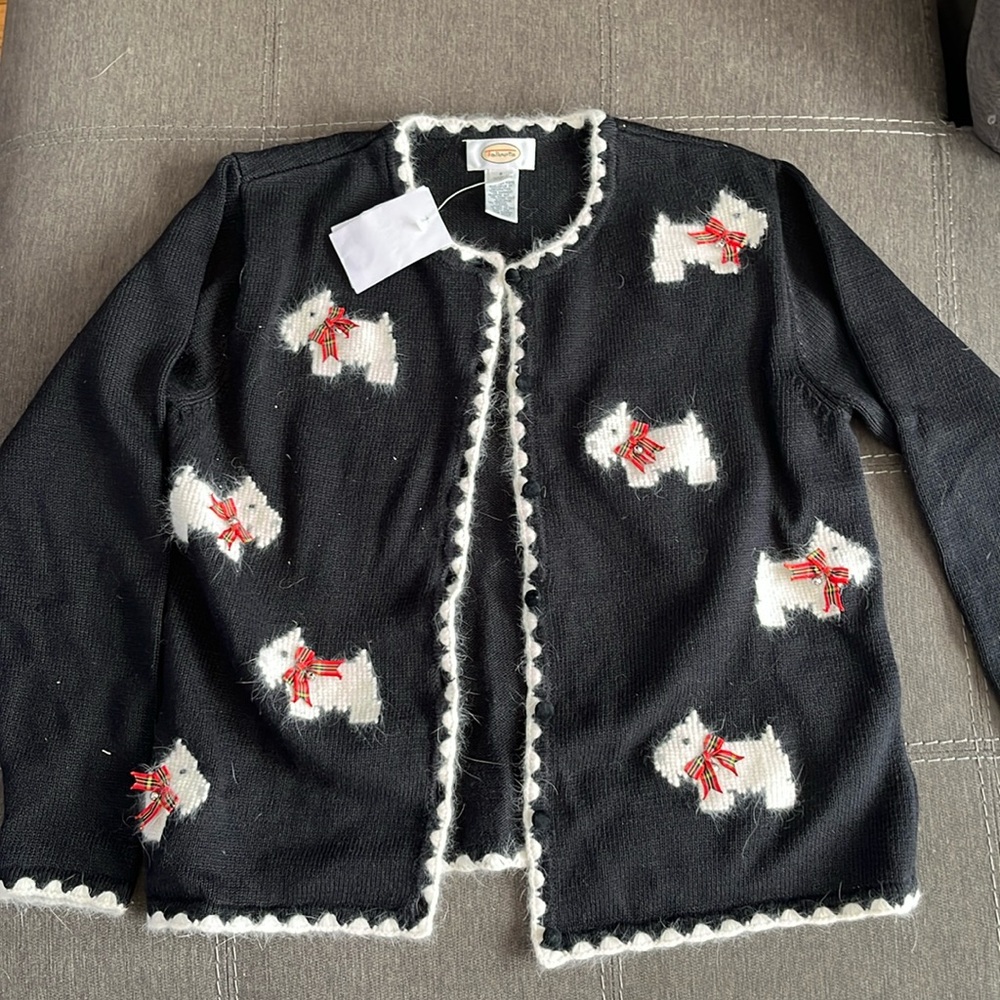 Talbots NWT Cute Dog Sweater Size small
